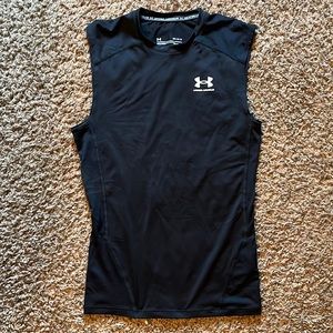 Mens UnderArmour Heatgear compression tank Medium black